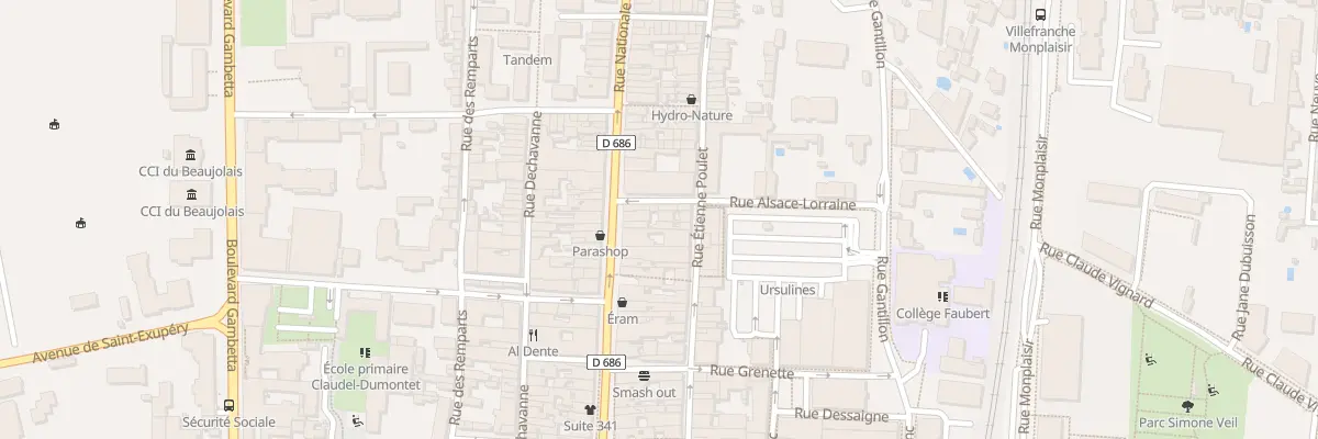 Plan du 361 Rue Nationale à Villefranche-sur-Saône