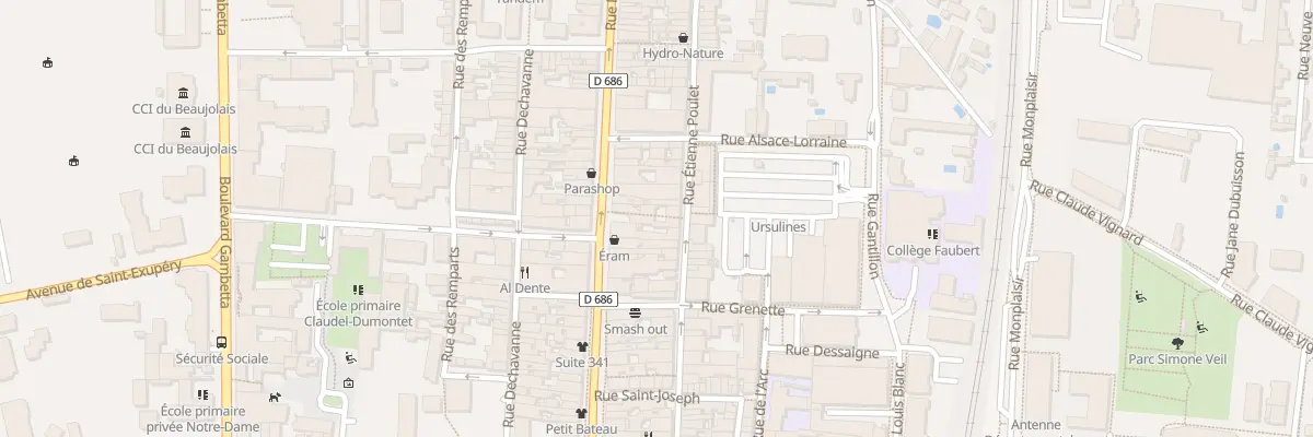 Plan du 303 Rue Etienne Poulet à Villefranche-sur-Saône