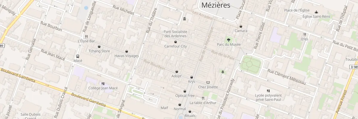 Plan du 12 Rue Bourbon à Charleville-Mézières