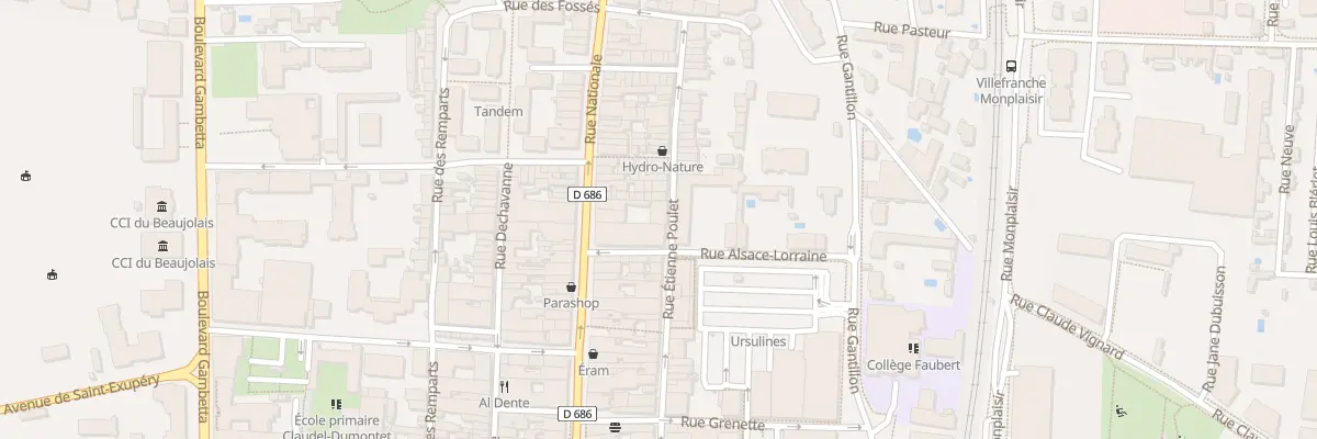 Plan du 393 Rue Etienne Poulet à Villefranche-sur-Saône