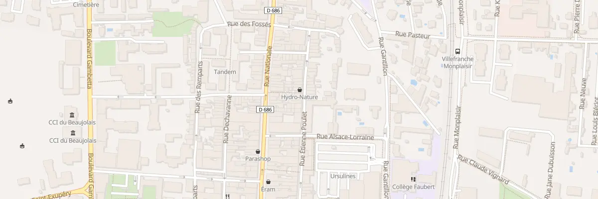 Plan du 423 Rue Etienne Poulet à Villefranche-sur-Saône