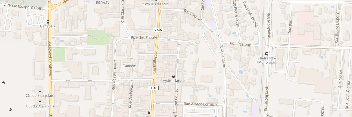 Plan du 495 Rue Etienne Poulet à Villefranche-sur-Saône