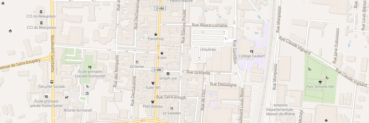 Plan du 266 Rue Etienne Poulet à Villefranche-sur-Saône