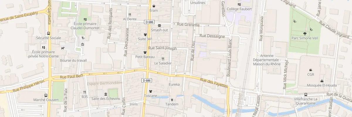 Plan du 136 Rue Etienne Poulet à Villefranche-sur-Saône