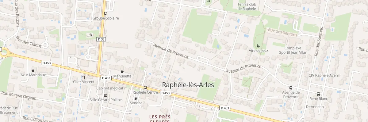 Plan du 23 Av de Provence Raphele à Arles
