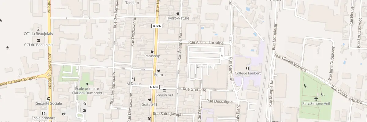 Plan du 308 Rue Etienne Poulet à Villefranche-sur-Saône