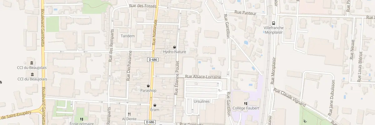 Plan du 418 Rue Etienne Poulet à Villefranche-sur-Saône