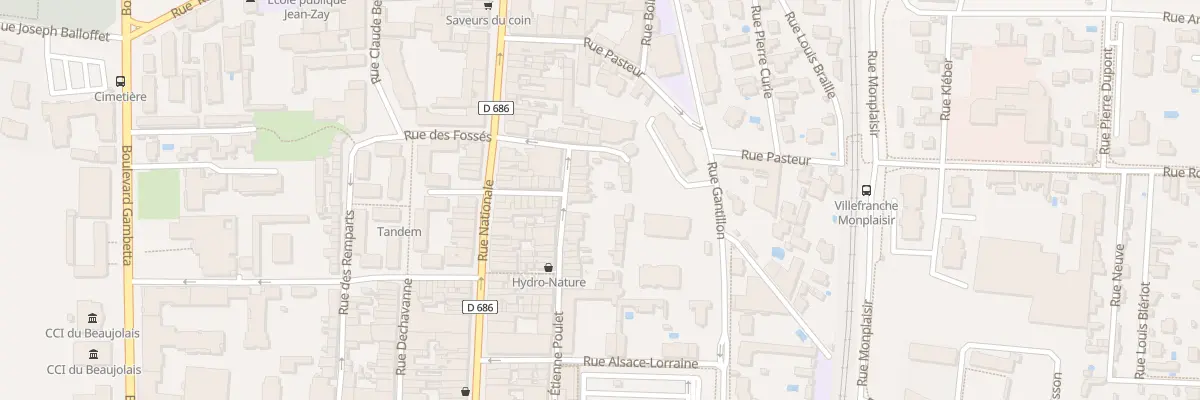 Plan du 496 Rue Etienne Poulet à Villefranche-sur-Saône