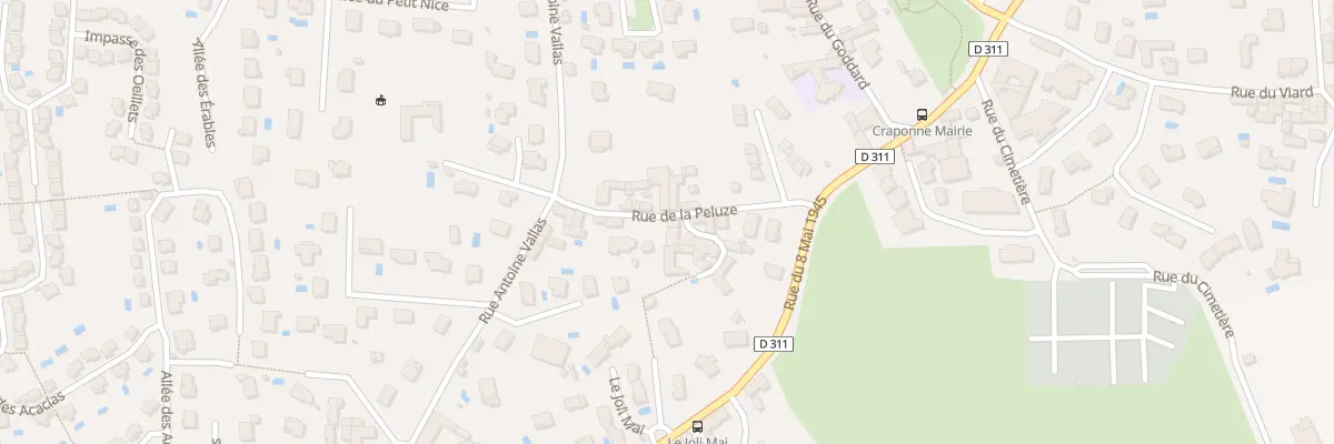 Plan du 13 Rue de la Peluze à Craponne