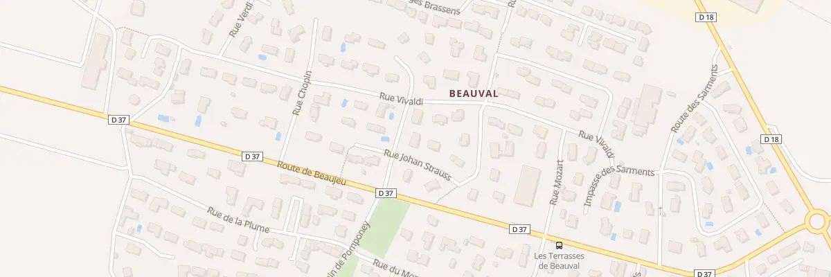 Plan du 2 Rue Hector Berlioz à Belleville-en-Beaujolais
