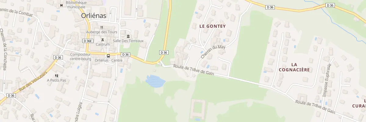 Plan du Gontey à Orliénas