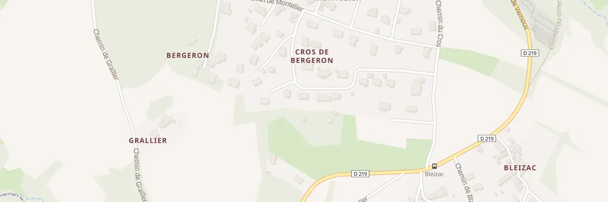 Plan du 235 Che du Clos de Bergeron à Alboussière