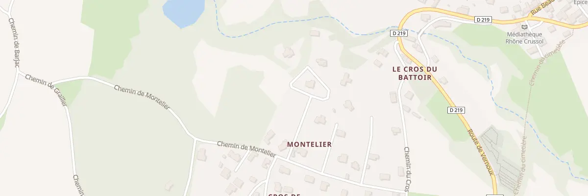Plan du 214 Che du Montelier à Alboussière