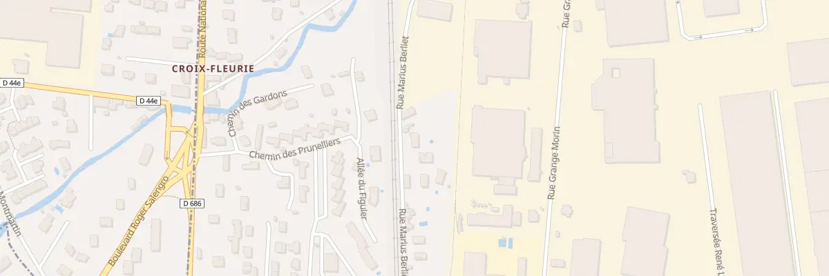 Plan du 883 Rue Marius Berliet à Arnas
