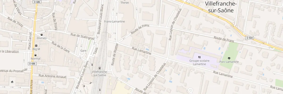 Plan du 85 Rue Lamartine à Villefranche-sur-Saône