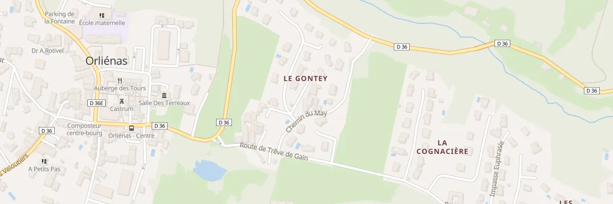 Plan du 89 Che du May à Orliénas