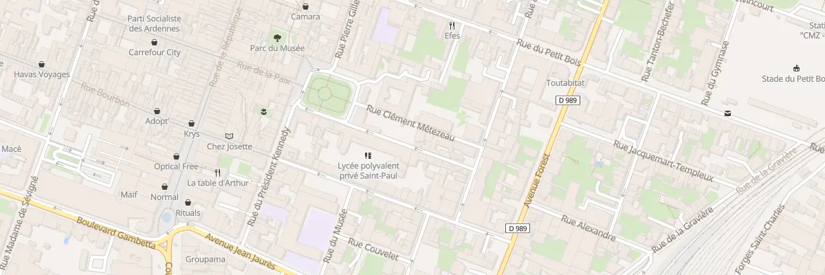 Plan du 2 Rue Clément Métezeau à Charleville-Mézières