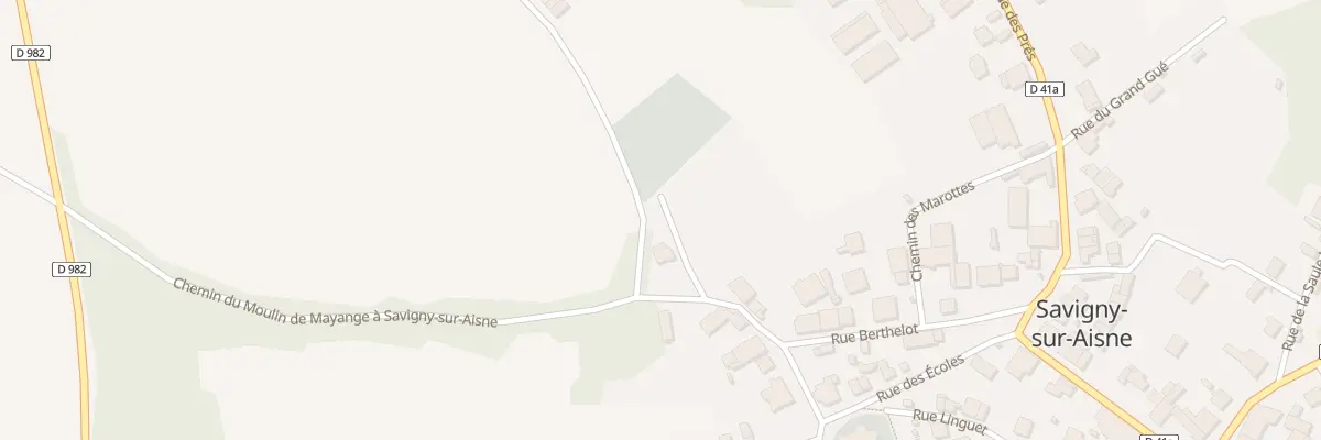 Plan du 4 Rue du Moulin de Mayange à Savigny-sur-Aisne