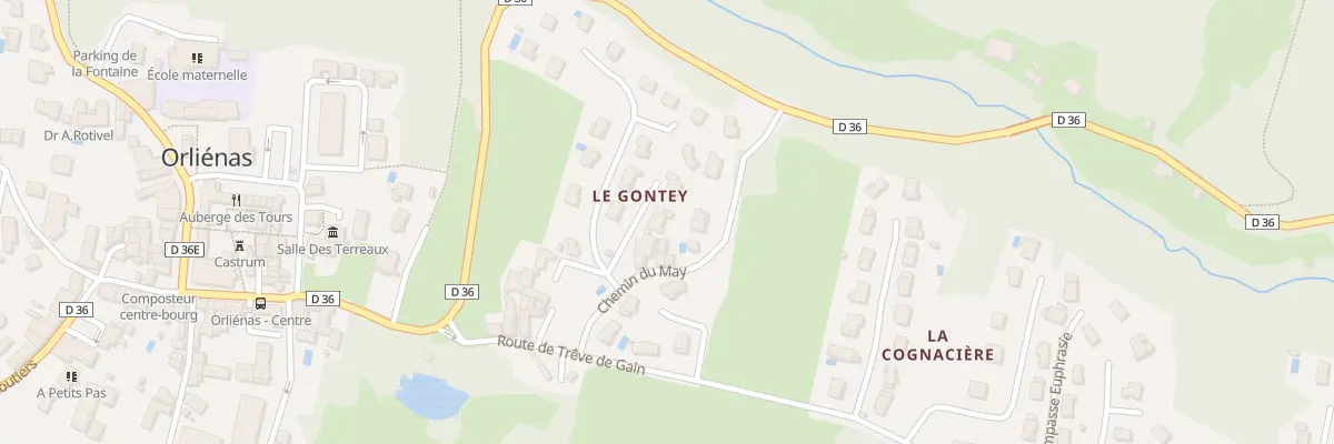 Plan du 55 Che du May à Orliénas