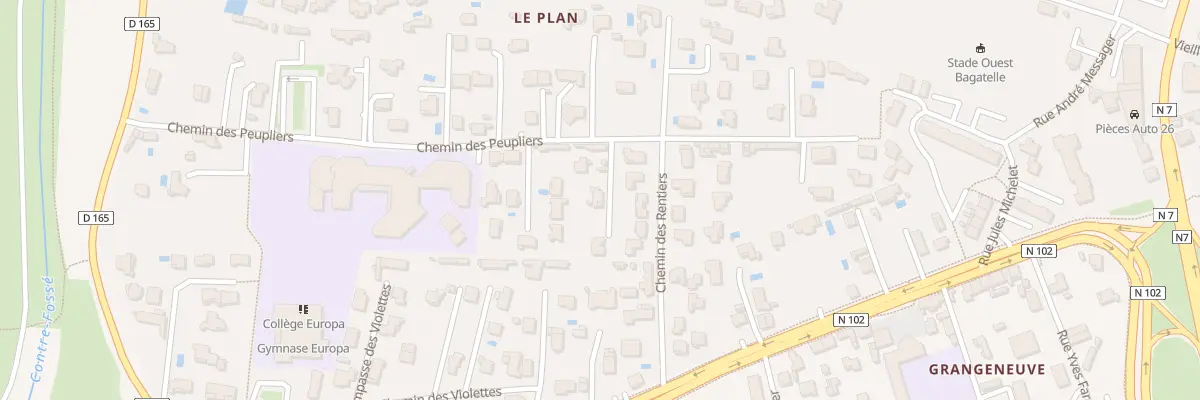 Plan du 9002 Che des Peupliers à Montélimar