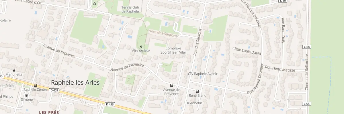 Plan du 9 Rue du Tambourinaire Raphele à Arles