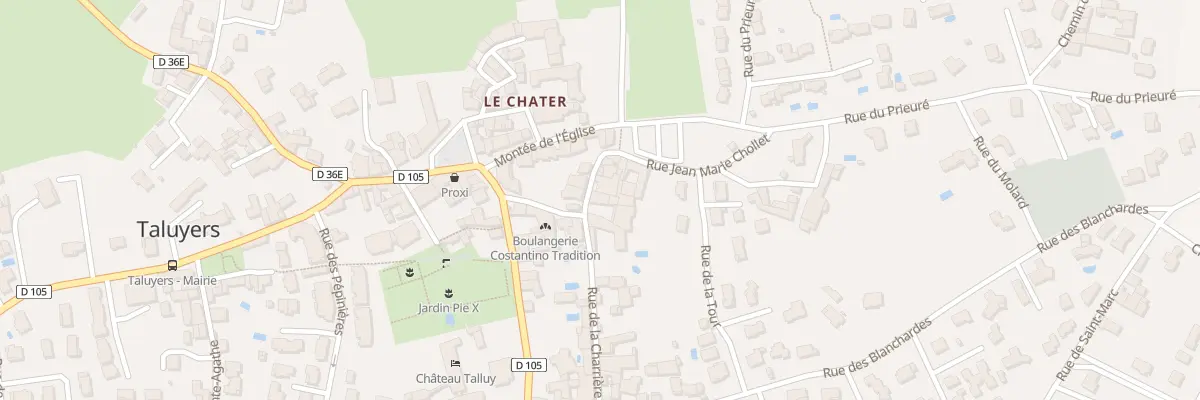 Plan de la Rue de la Grande Charriere à Taluyers