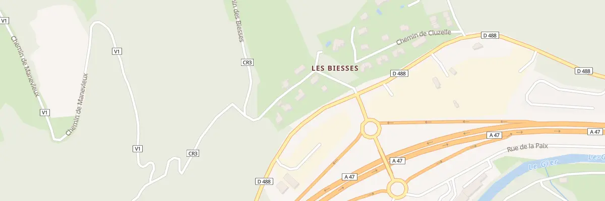 Plan du 134 Che des Biesses à Givors