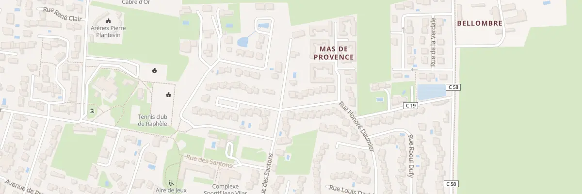Plan du 58 Rue Honore Daumier Raphele à Arles