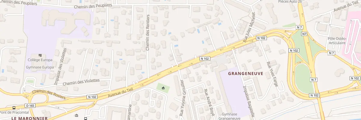 Plan du 126 Av du Teil à Montélimar