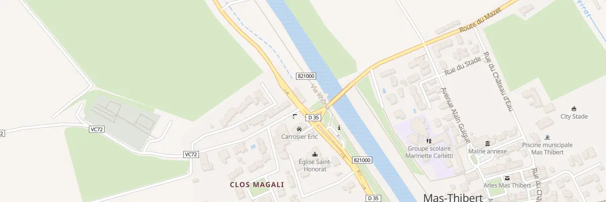 Plan du 9213 Quai Mas Thibert à Arles