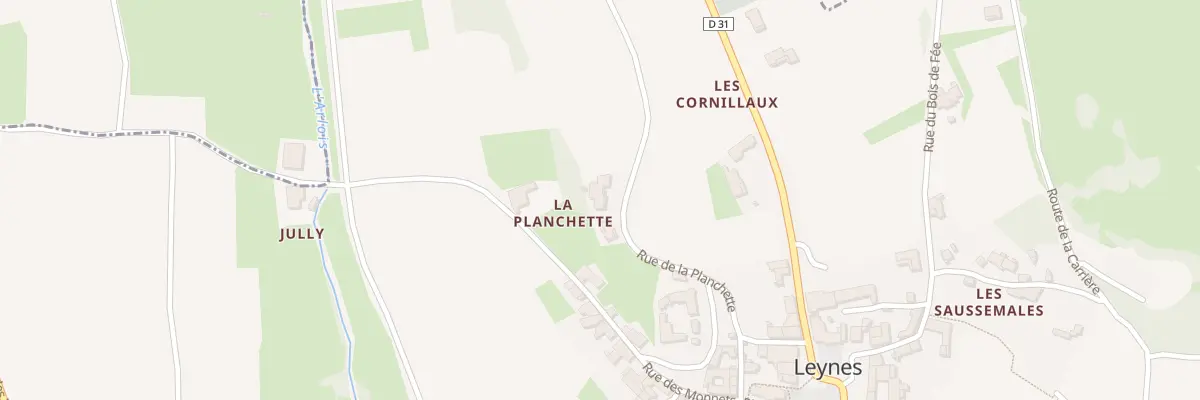 Plan du 211 Rue de la Planchette à Leynes