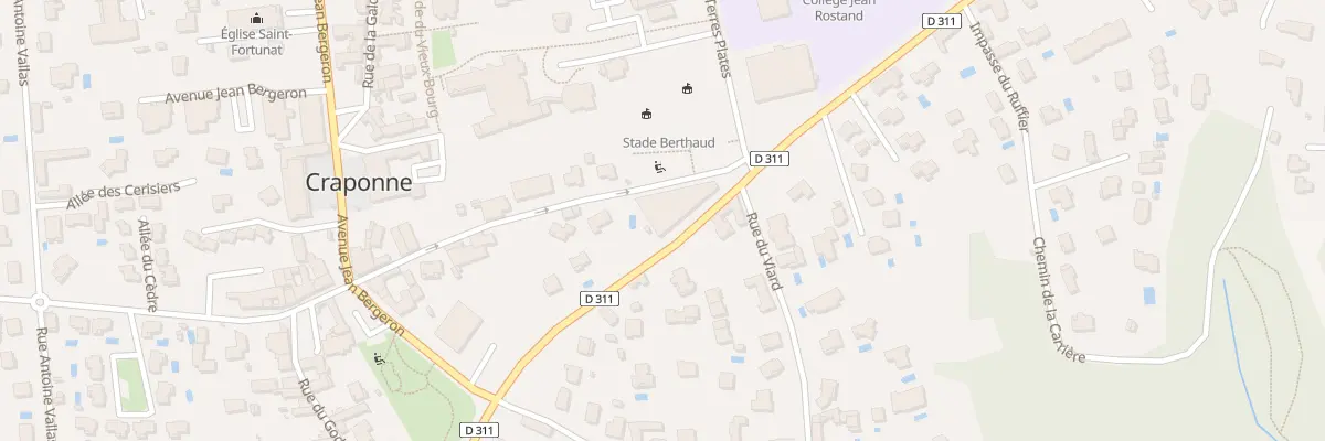 Plan du 1 Rue de Verdun à Craponne