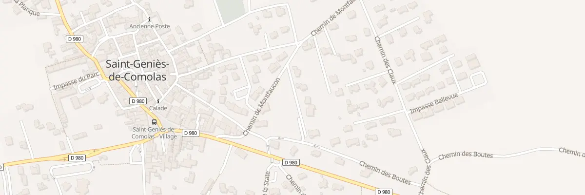 Plan du 6B Che de Montfaucon à Saint-Geniès-de-Comolas