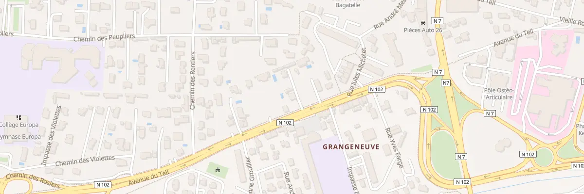 Plan du 118 Av du Teil à Montélimar