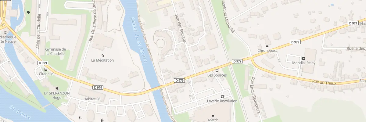 Plan de la Rue des Sources à Charleville-Mézières