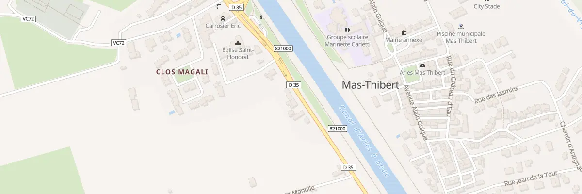 Plan du 9198 Quai Mas-Thibert à Arles