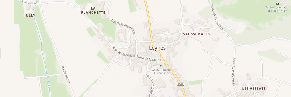 Plan du 40 Pl de la Mairie. à Leynes