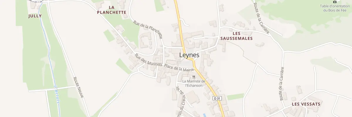 Plan du 5160 Au Bourg à Leynes