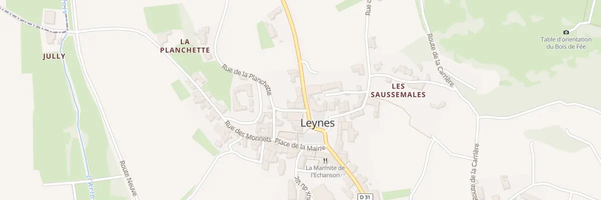 Plan des Cornillaux à Leynes