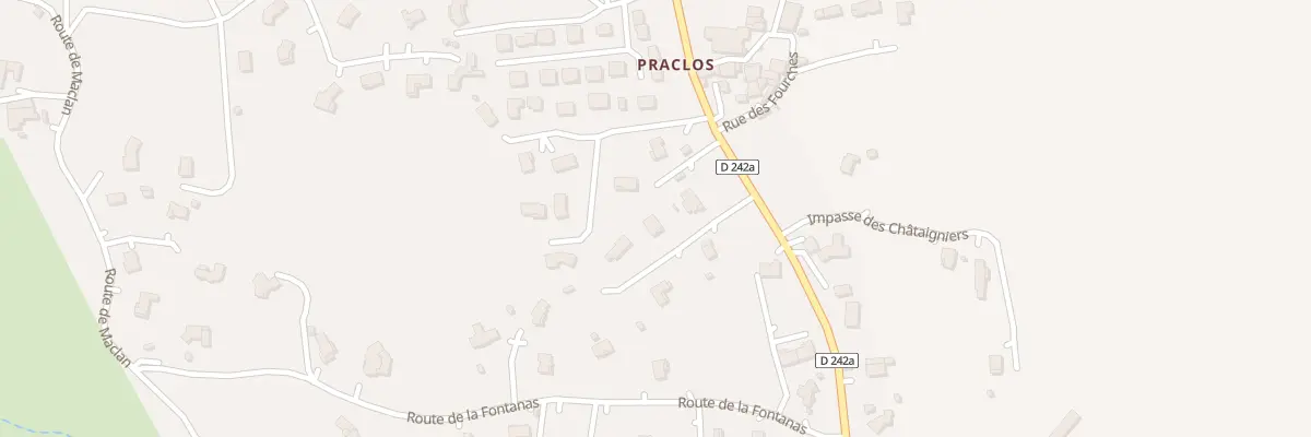 Plan du 5287 Praclos à Peaugres