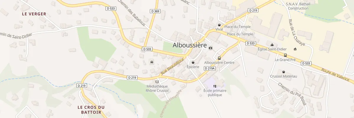 Plan du 25 Rte de Lamastre à Alboussière