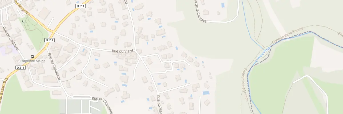 Plan du 2 All Bellevue à Craponne