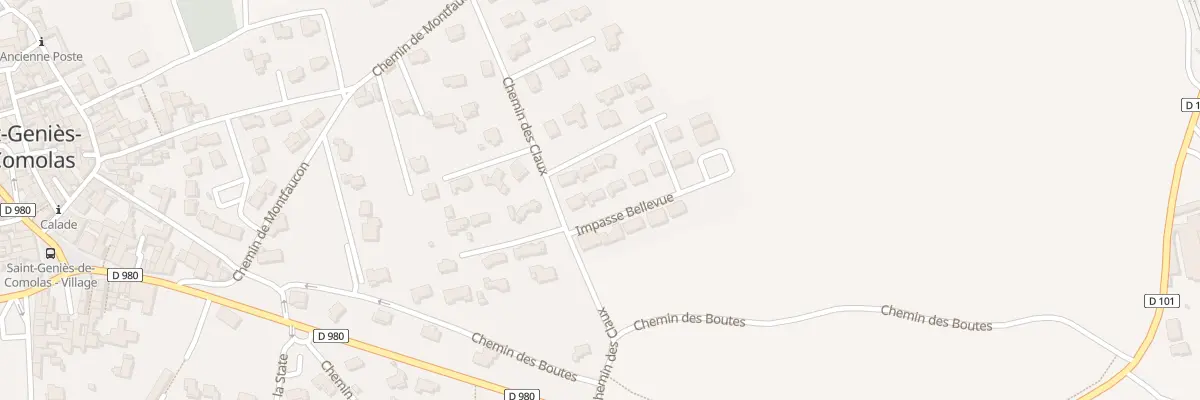 Plan du 5954 Che des Claux à Saint-Geniès-de-Comolas