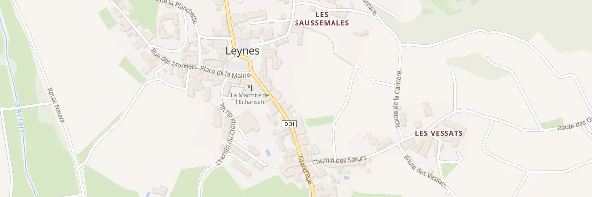 Plan du 35 Grand’rue à Leynes