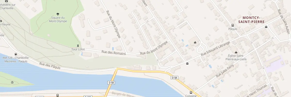 Plan du 1 Rue des Rosiers à Charleville-Mézières