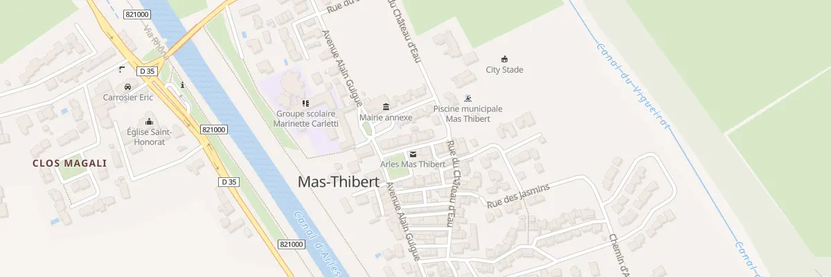 Plan du 9 Rue du Palmier Mas Thibert à Arles
