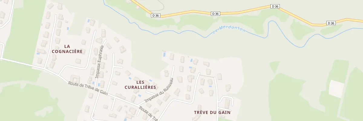 Plan du 593 Rte de Trêve de Gain à Orliénas