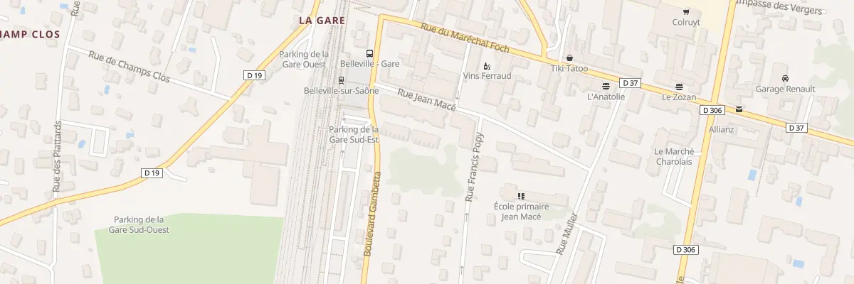 Plan du 17 Rue Jean Macé à Belleville-en-Beaujolais