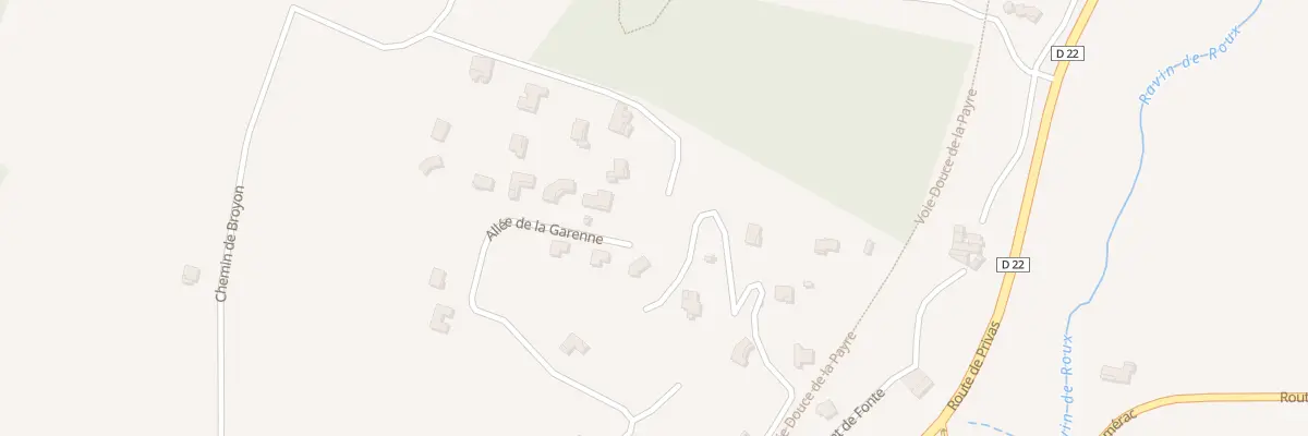 Plan de La Garenne Nord à Baix