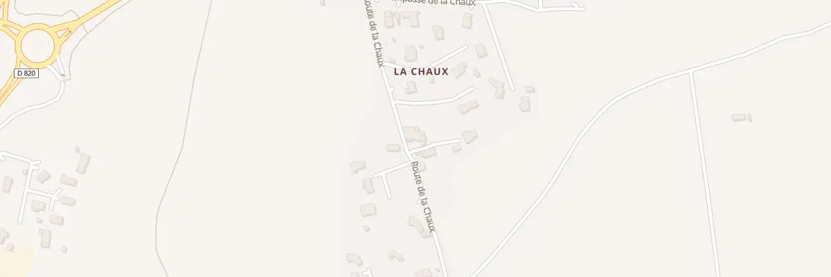 Plan du 5092 La Chaux à Peaugres